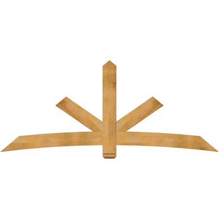 Ekena Millwork Alberta Rough Sawn Timber Gable Bracket, Western Red Cedar, 96"W x 40"H x 2"D x 6"F, 10/12 Pitch GBW096X40X0206ALB00RWR